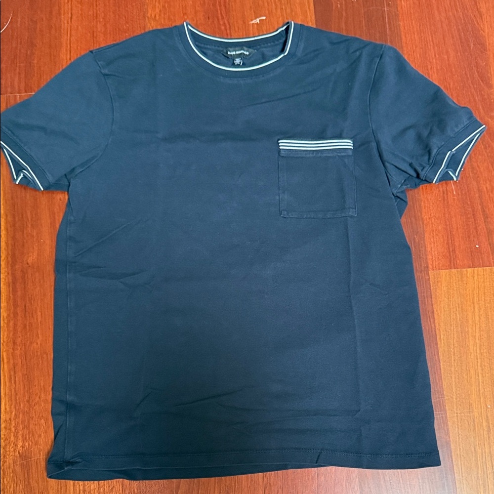 Club Monaco Navy Short Sleeve Tee with Pocket